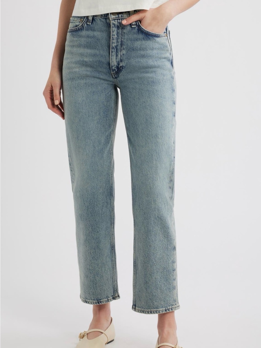Rag & Bone Harlow Mid Rise Ankle Straight Size 28 New